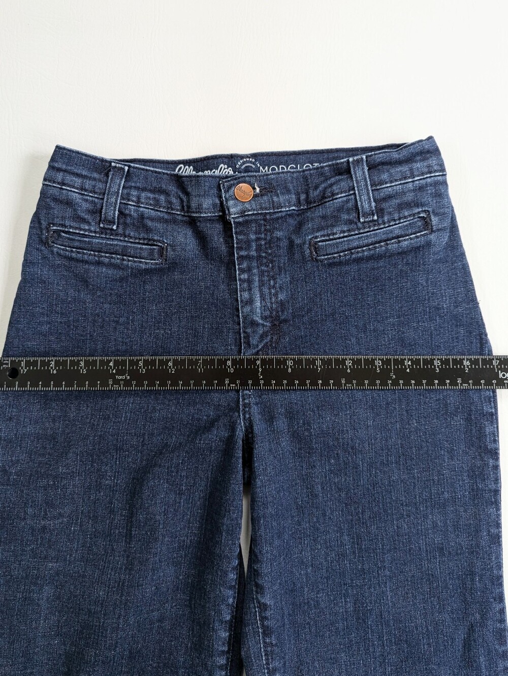 Wrangler x Modcloth Wide Leg Jeans Dark Wash Stretch Size 26 - Picture 7 of 12